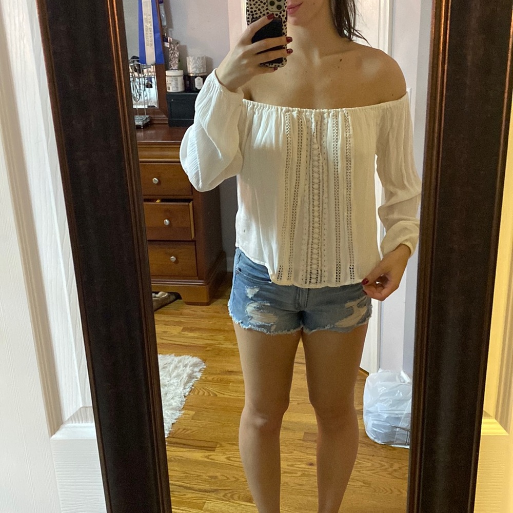 white off the shoulder top